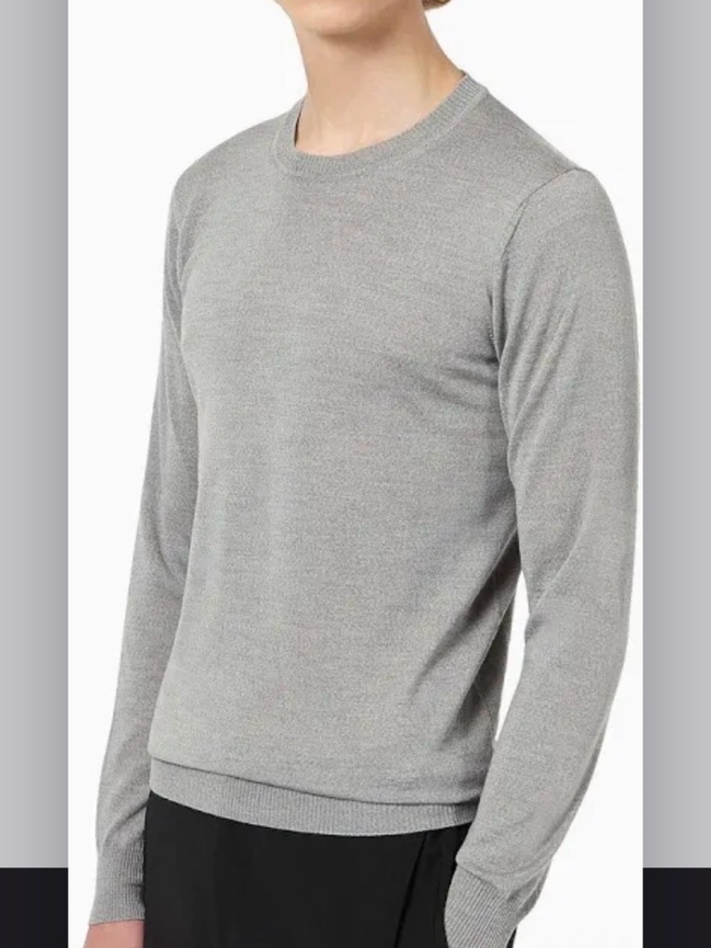 Emporio Armani- Men's Crewneck Sweater - Gray